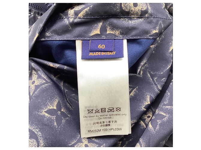 Chelsea Louis Vuitton Monogram Wendbare Bomberjacke aus dunkelblauem Leder Python drucken - Ansicht 9