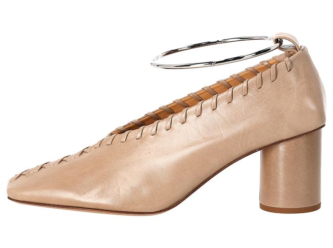 Ballerine Jil Sander in pelle nude Marrone Carne - vista 2