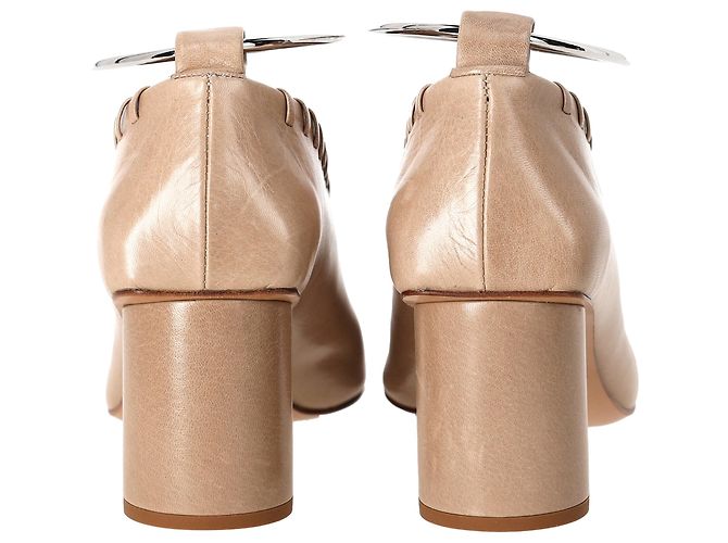 Ballerine Jil Sander in pelle nude Marrone Carne - vista 3