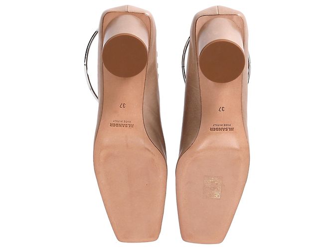 Ballerine Jil Sander in pelle nude Marrone Carne - vista 6