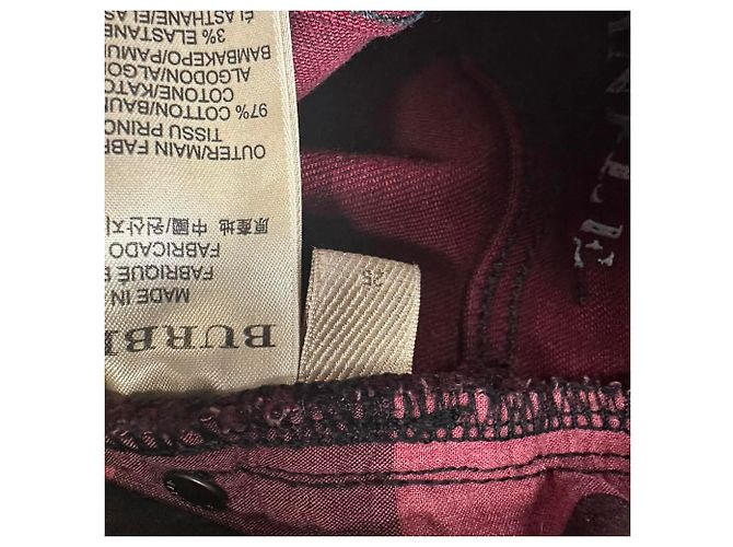 Jeans Burberry Brit bicolor em algodão preto - vista 7