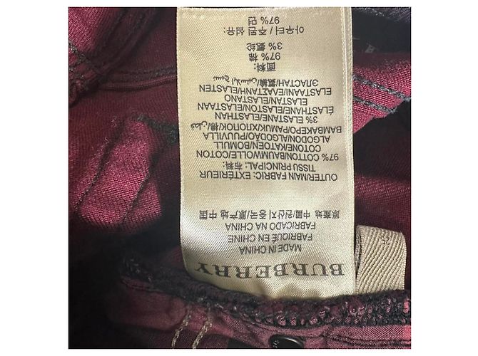 Jeans Burberry Brit bicolor em algodão preto - vista 8