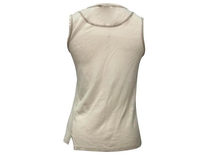 Top sin mangas Prada Sport en algodón blanco - vista 3