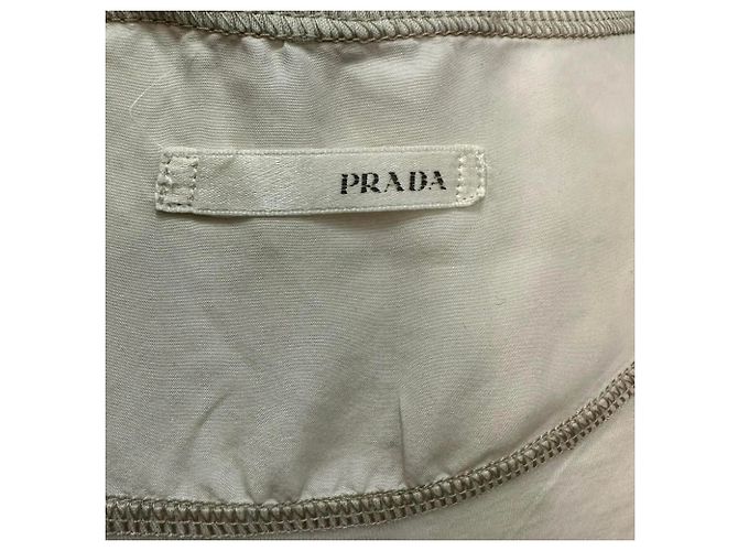 Top sin mangas Prada Sport en algodón blanco - vista 4