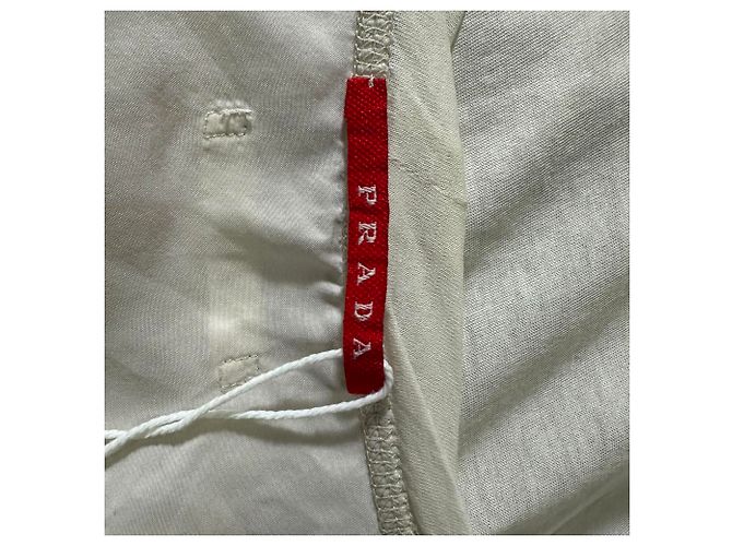 Top sin mangas Prada Sport en algodón blanco - vista 6