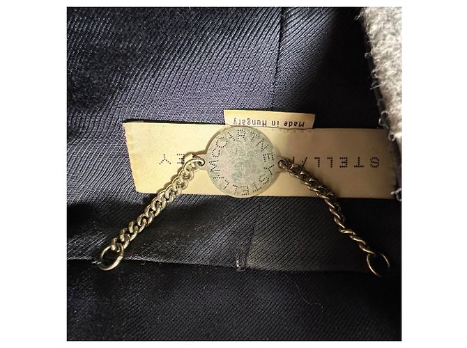Stella Mc Cartney Stella McCartney Einknopf-Blazer mit umgeklapptem Kragen aus dunkelblauer Wolle Marineblau - Ansicht 3