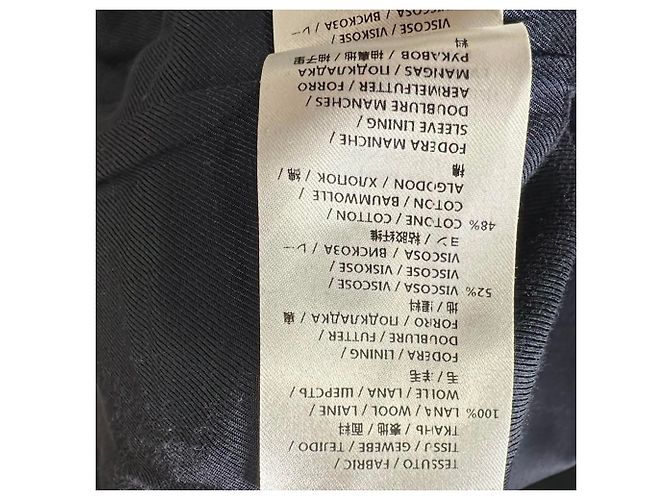 Stella Mc Cartney Stella McCartney Einknopf-Blazer mit umgeklapptem Kragen aus dunkelblauer Wolle Marineblau - Ansicht 7