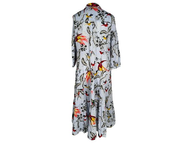 Abito camicia midi stampato Erdem Vacation Patmos in cotone multicolore - vista 3