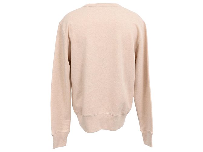 Acne Studios Fairview Face Sweatshirt aus beiger Baumwolle - vista 3