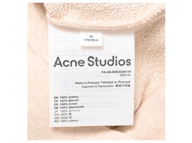 Acne Studios Fairview Face Sweatshirt aus beiger Baumwolle - vista 6