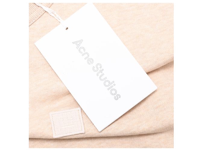 Acne Studios Fairview Face Sweatshirt aus beiger Baumwolle - vista 8