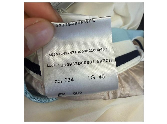 Falda midi plisada Moncler en poliéster marfil Blanco Crudo - vista 13