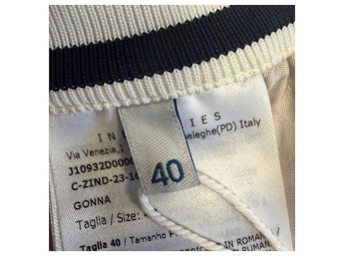 Falda midi plisada Moncler en poliéster marfil Blanco Crudo - vista 5