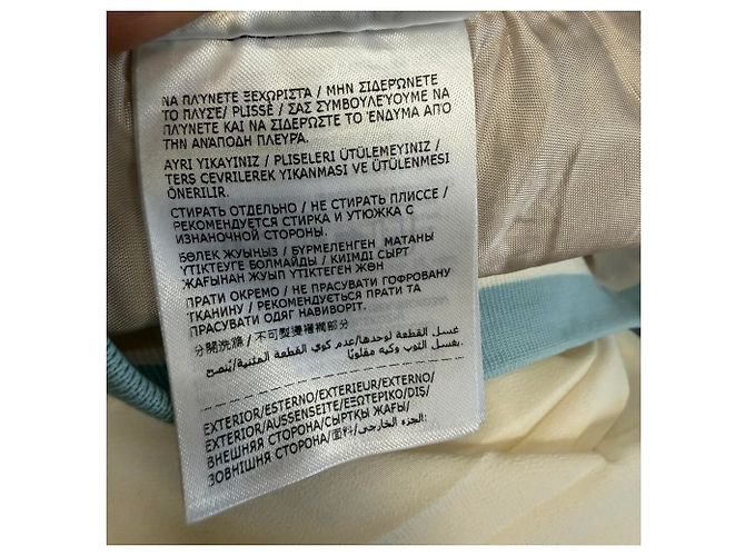 Falda midi plisada Moncler en poliéster marfil Blanco Crudo - vista 8