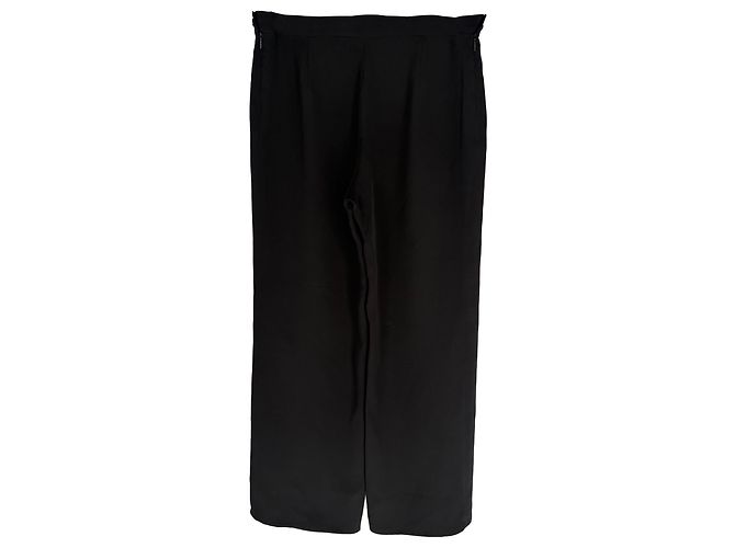 Pantalones de pierna recta The Row en seda negra Negro - vista 2
