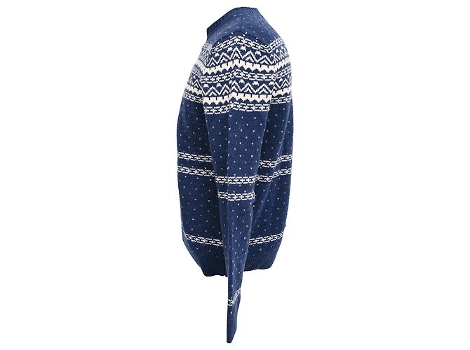 Apc A.P.C. Nordic Design Pullover aus Wolle in Navy Blue Marineblau - Ansicht 2