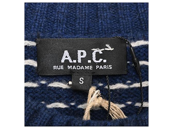 Apc A.P.C. Nordic Design Pullover aus Wolle in Navy Blue Marineblau - Ansicht 5