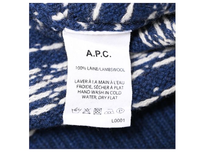 Apc A.P.C. Nordic Design Pullover aus Wolle in Navy Blue Marineblau - Ansicht 6