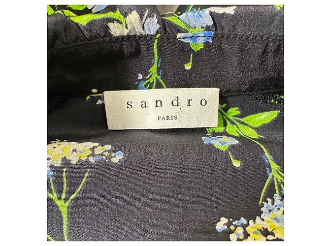 Mini vestido Sandro de seda con estampado floral - vista 4