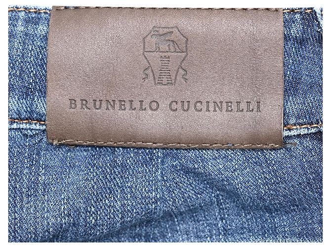 Vaqueros Extra Skinny Fit Brunello Cucinelli en algodón azul - vista 11