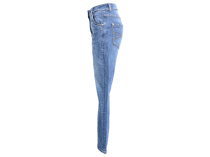 Vaqueros Extra Skinny Fit Brunello Cucinelli en algodón azul - vista 2