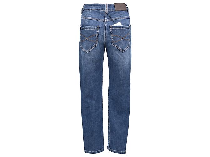Vaqueros Extra Skinny Fit Brunello Cucinelli en algodón azul - vista 3