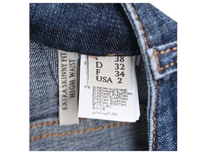 Vaqueros Extra Skinny Fit Brunello Cucinelli en algodón azul - vista 4