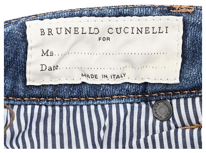 Vaqueros Extra Skinny Fit Brunello Cucinelli en algodón azul - vista 8
