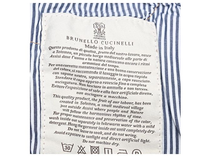 Vaqueros Extra Skinny Fit Brunello Cucinelli en algodón azul - vista 9