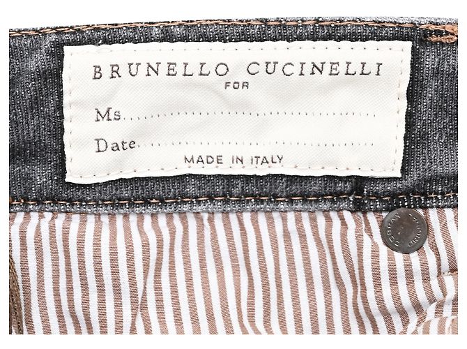 Vaqueros Extra Skinny Fit Brunello Cucinelli en algodón negro - vista 10