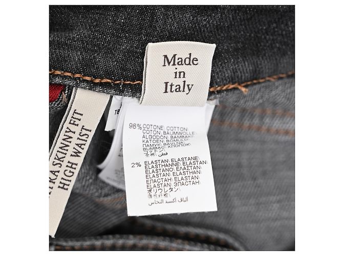 Vaqueros Extra Skinny Fit Brunello Cucinelli en algodón negro - vista 6