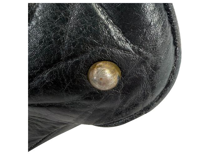 Borsa Tote Oversized Muse Yves Saint Laurent in pelle di vitello nera Nero - vista 11