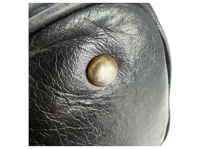 Borsa Tote Oversized Muse Yves Saint Laurent in pelle di vitello nera Nero - vista 13