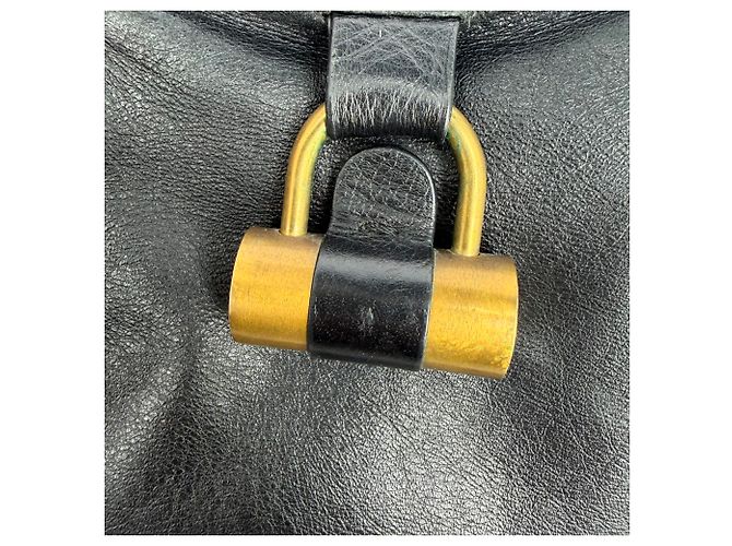 Borsa Tote Oversized Muse Yves Saint Laurent in pelle di vitello nera Nero - vista 14