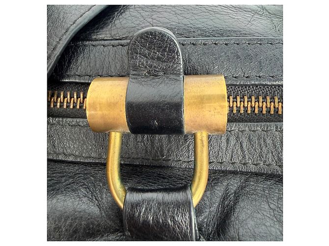 Borsa Tote Oversized Muse Yves Saint Laurent in pelle di vitello nera Nero - vista 15