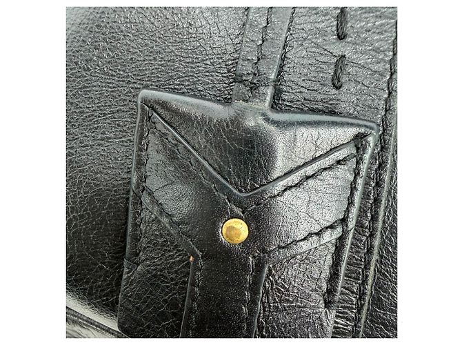 Borsa Tote Oversized Muse Yves Saint Laurent in pelle di vitello nera Nero - vista 16