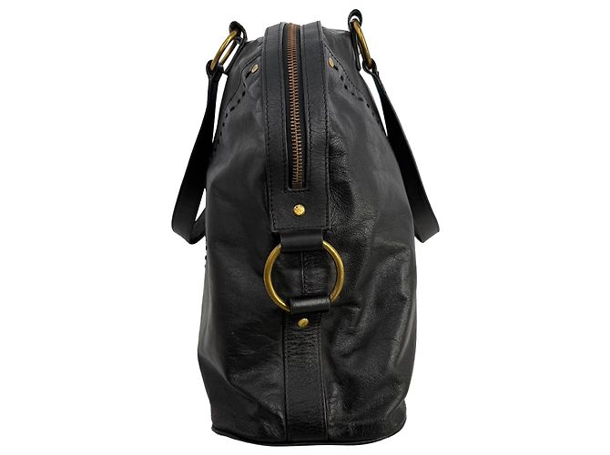 Borsa Tote Oversized Muse Yves Saint Laurent in pelle di vitello nera Nero - vista 2