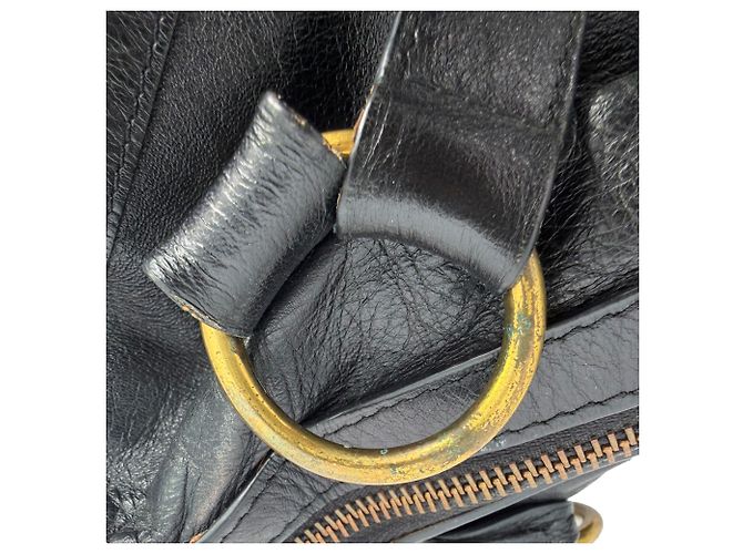 Borsa Tote Oversized Muse Yves Saint Laurent in pelle di vitello nera Nero - vista 29