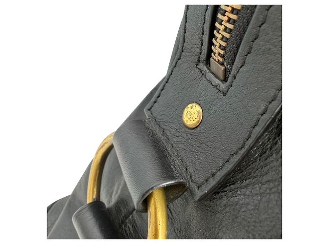 Borsa Tote Oversized Muse Yves Saint Laurent in pelle di vitello nera Nero - vista 6