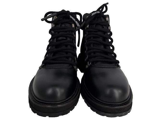 Off White Off-White Wanderschuhe aus schwarzem Leder - Ansicht 2