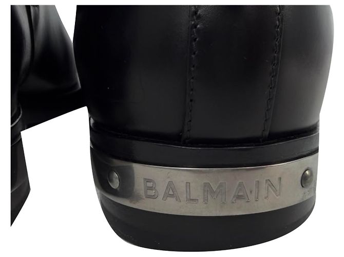 Stivaletti Chelsea Balmain Pete in pelle di vitello nera Nero - vista 5