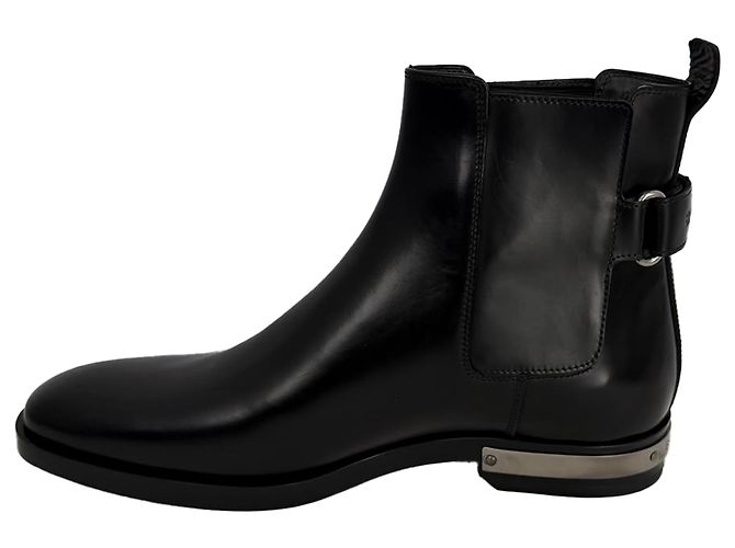Stivaletti Chelsea Balmain Pete in pelle di vitello nera Nero - vista 6