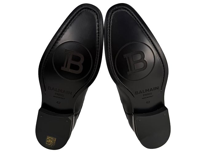 Stivaletti Chelsea Balmain Pete in pelle di vitello nera Nero - vista 9