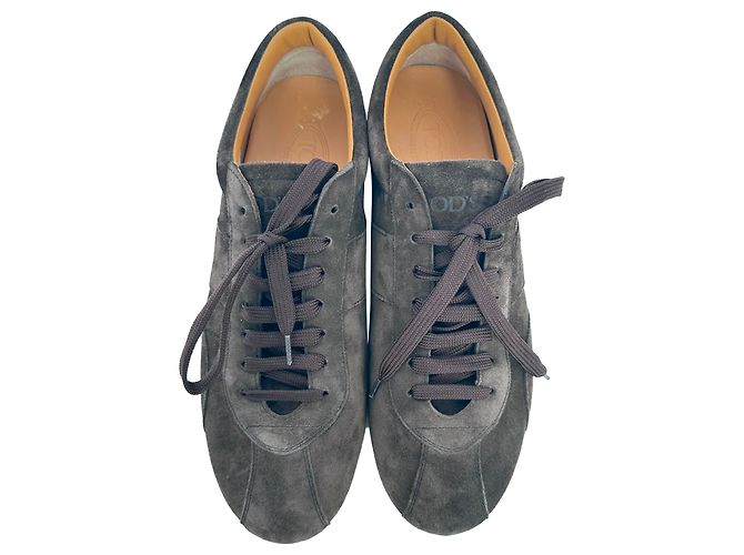 Sneakers basse Tod's in suede marrone - vista 4