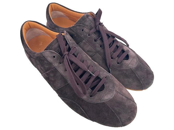 Sneakers basse Tod's in suede marrone - vista 5