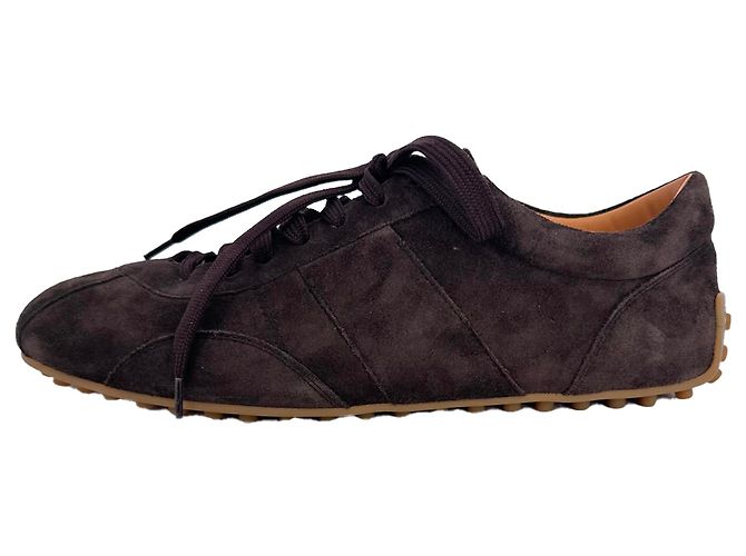 Sneakers basse Tod's in suede marrone - vista 7