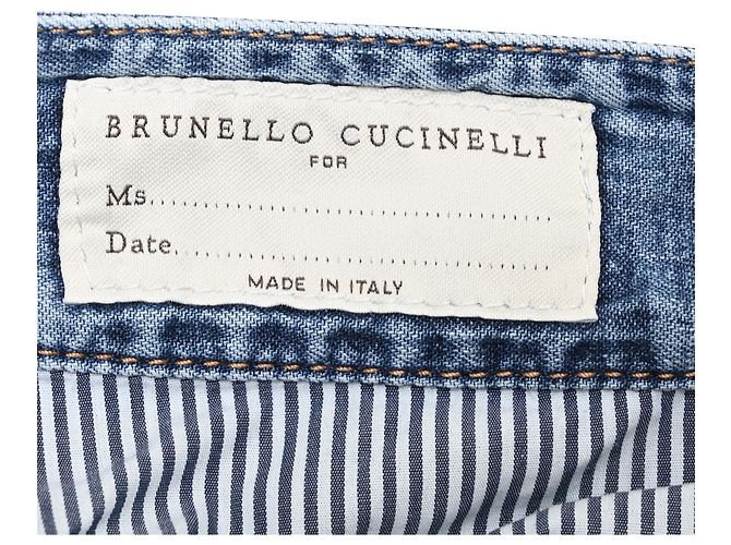 Vaqueros Loose de Tiro Medio Brunello Cucinelli en Algodón Azul - vista 10
