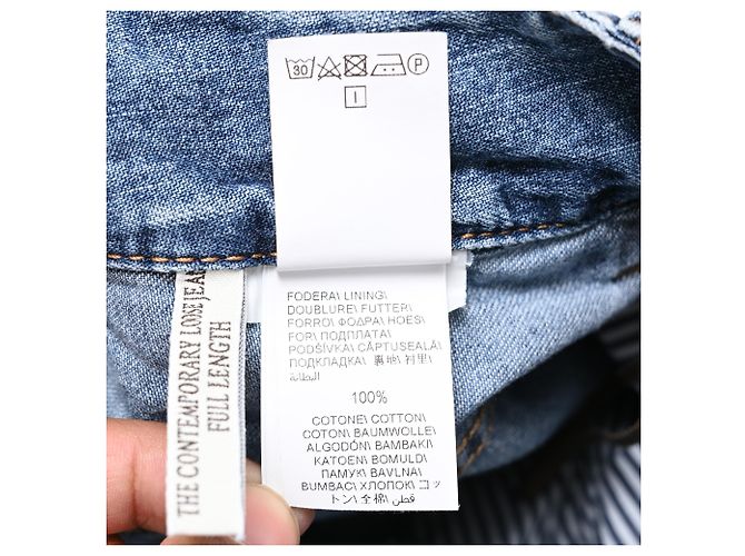 Vaqueros Loose de Tiro Medio Brunello Cucinelli en Algodón Azul - vista 6