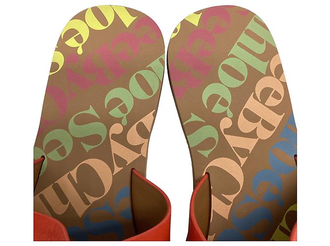 Mules See by Chloé Essie Slide in pelle rossa Rosso - vista 10