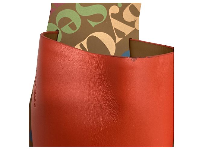 Mules See by Chloé Essie Slide in pelle rossa Rosso - vista 11
